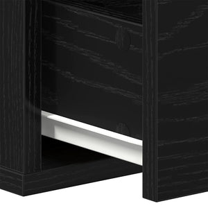 Wandschrank Schwarz Eichen-Optik 60 cm