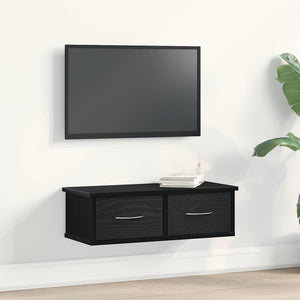 Wandschrank Schwarz Eichen-Optik 60 cm