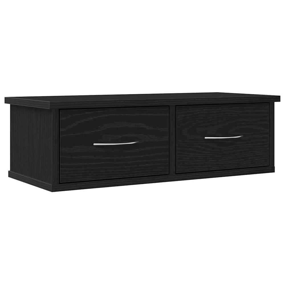 Wandschrank Schwarz Eichen-Optik 60 cm