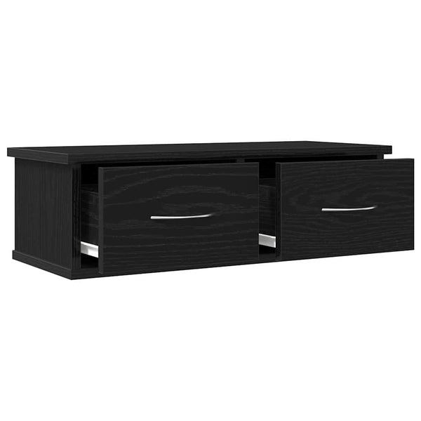 Wandschrank Schwarz Eichen-Optik 60 cm