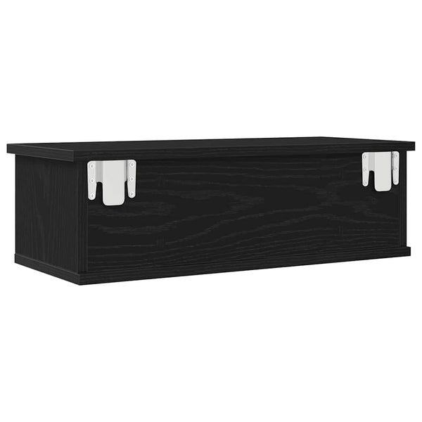 Wandschrank Schwarz Eichen-Optik 60 cm