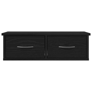 Wandschrank Schwarz Eichen-Optik 60 cm