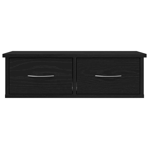 Wandschrank Schwarz Eichen-Optik 60 cm