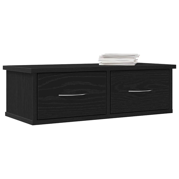 Wandschrank Schwarz Eichen-Optik 60 cm
