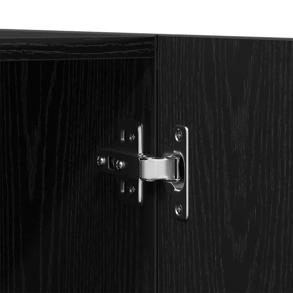 Kleiderschrank Schwarz Eichen-Optik 90x52x200 cm