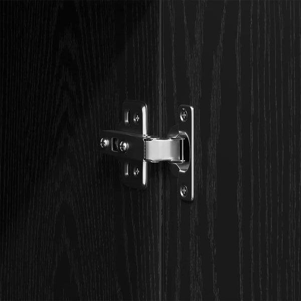Kleiderschrank Schwarz Eichen-Optik 80x52x180 cm