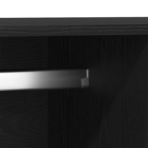 Kleiderschrank Schwarz Eichen-Optik 80x52x180 cm