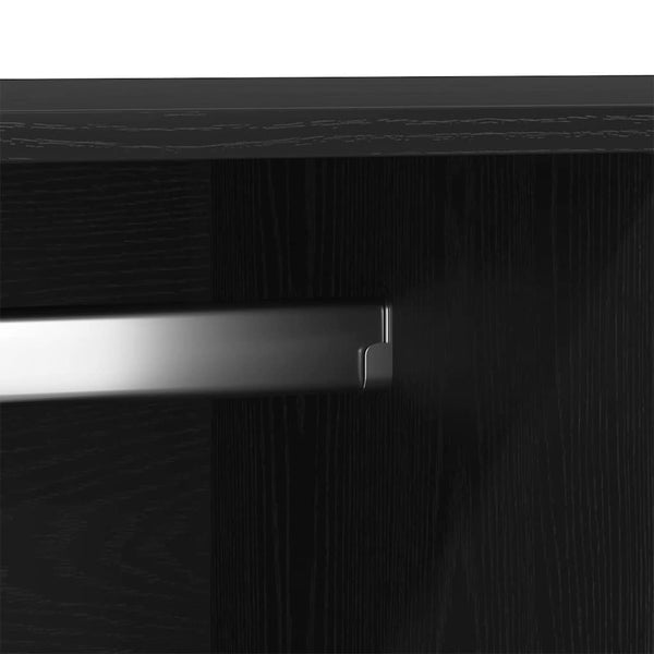 Kleiderschrank Schwarz Eichen-Optik 80x52x180 cm