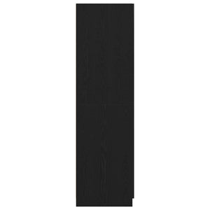 Kleiderschrank Schwarz Eichen-Optik 80x52x180 cm