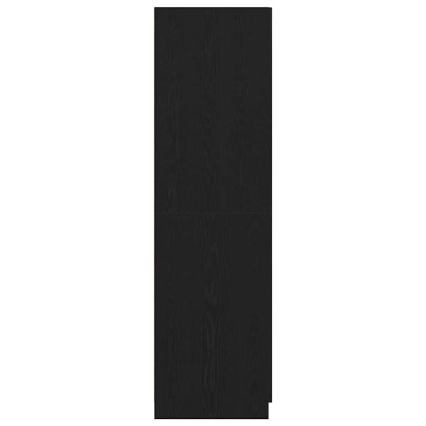 Kleiderschrank Schwarz Eichen-Optik 80x52x180 cm