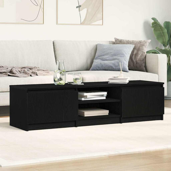 TV-Schrank Schwarz Eichen-Optik 140 cm