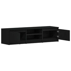 TV-Schrank Schwarz Eichen-Optik 140 cm