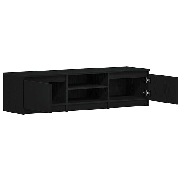 TV-Schrank Schwarz Eichen-Optik 140 cm