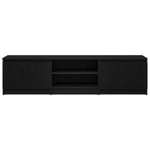 TV-Schrank Schwarz Eichen-Optik 140 cm