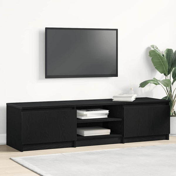 TV-Schrank Schwarz Eichen-Optik 140 cm