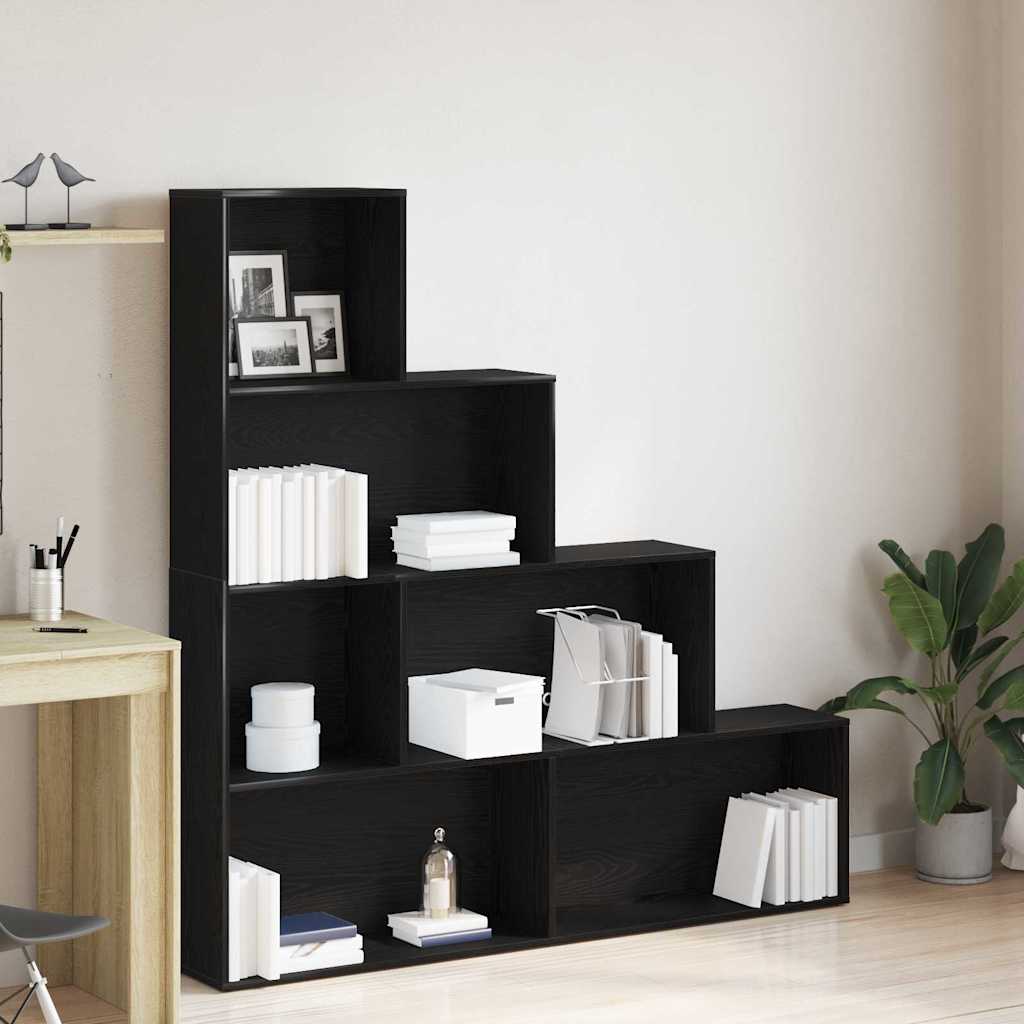 Bücherregal Schwarz Eichen-Optik 160cm