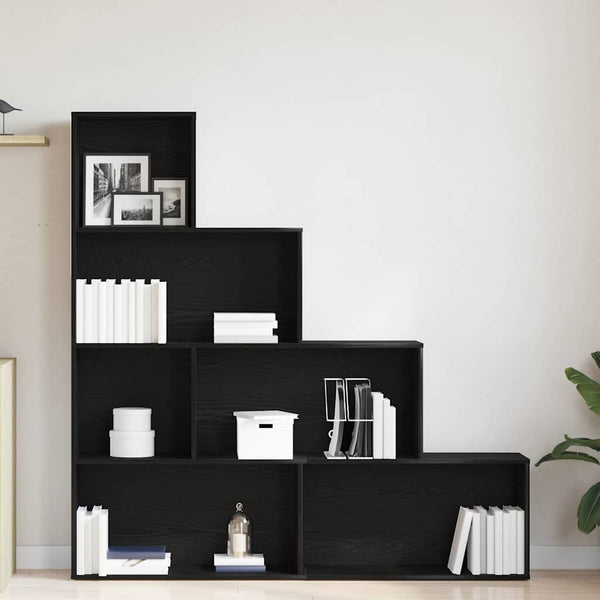 Bücherregal Schwarz Eichen-Optik 160cm