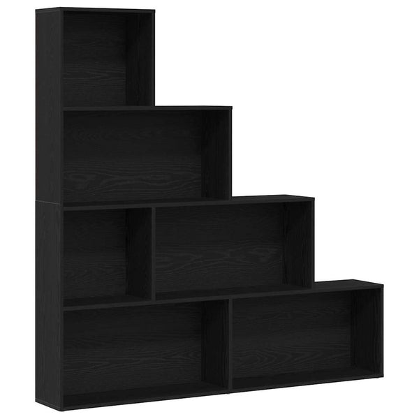 Bücherregal Schwarz Eichen-Optik 160cm