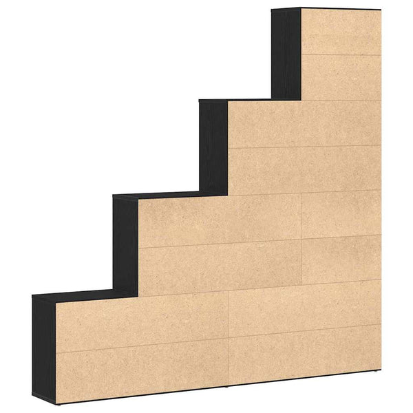 Bücherregal Schwarz Eichen-Optik 160cm