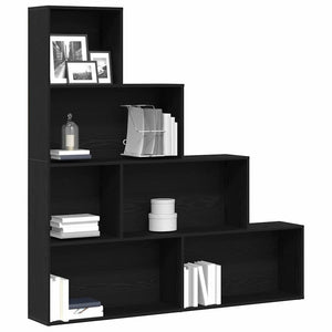Bücherregal Schwarz Eichen-Optik 160cm