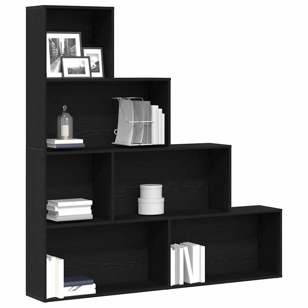 Bücherregal Schwarz Eichen-Optik 160cm