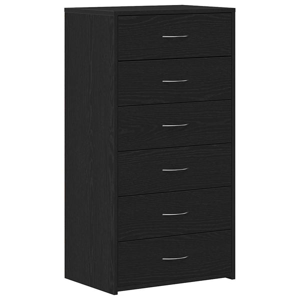 Schwarzes Sideboard mit 6 Schubladen
