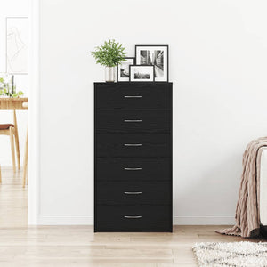 Schwarzes Sideboard mit 6 Schubladen