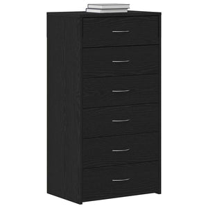 Schwarzes Sideboard mit 6 Schubladen