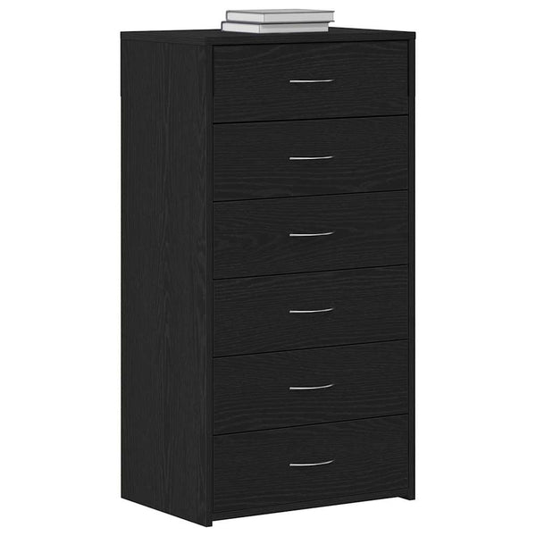 Schwarzes Sideboard mit 6 Schubladen