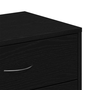 Schwarzes Sideboard mit 6 Schubladen