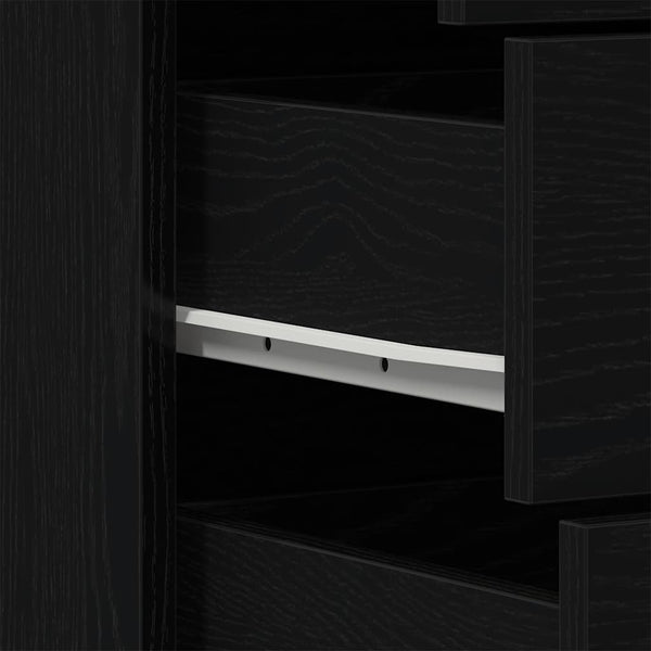 Schwarzes Sideboard mit 6 Schubladen