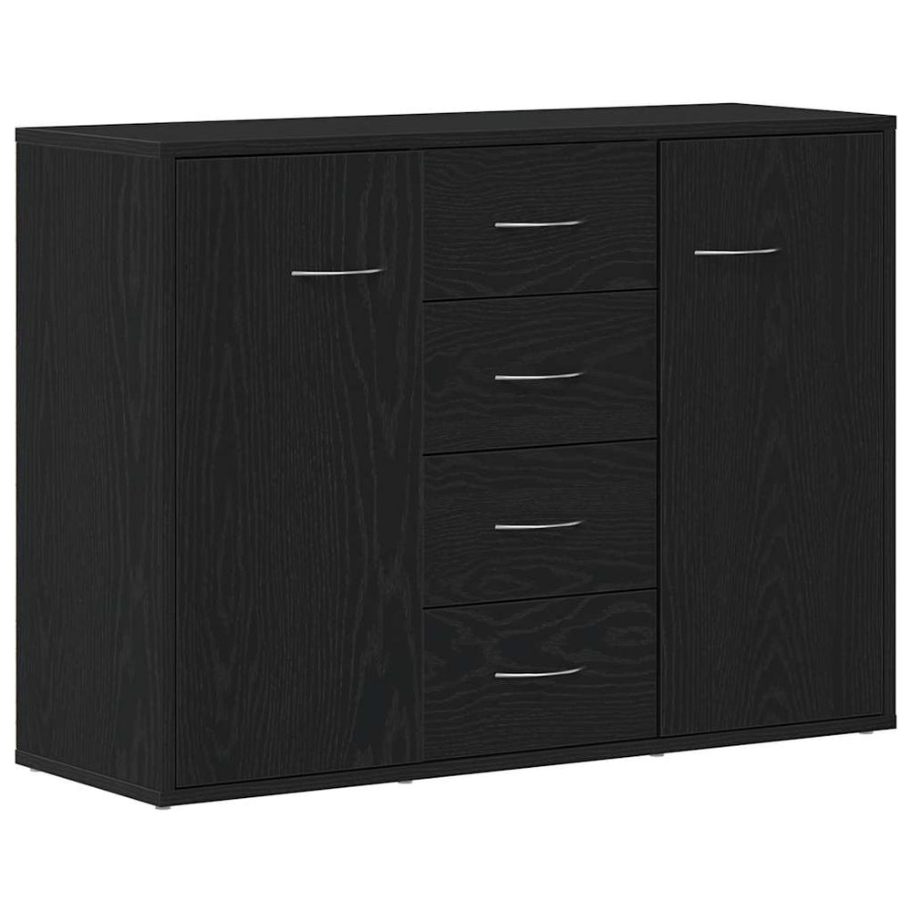 Sideboard Schwarz Eichenoptik 88 cm