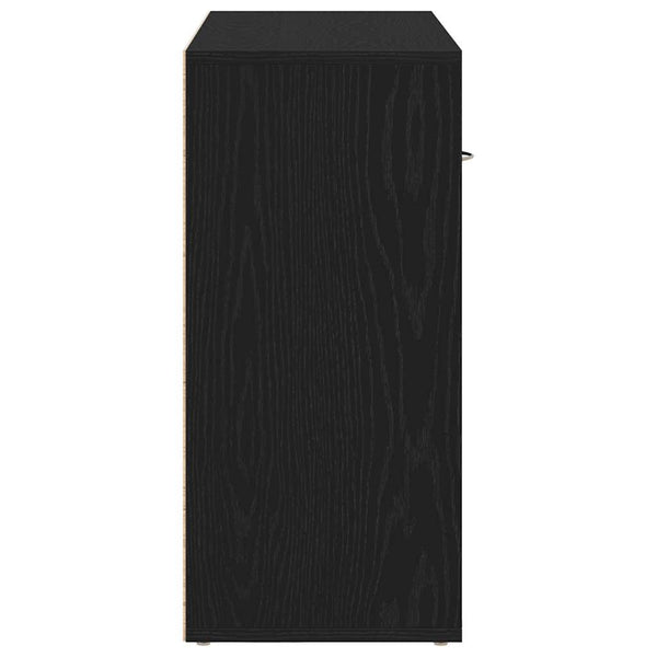 vidaXL Buffet bas noir aspect chêne 88x30x64 cm Bois d'ingénierie