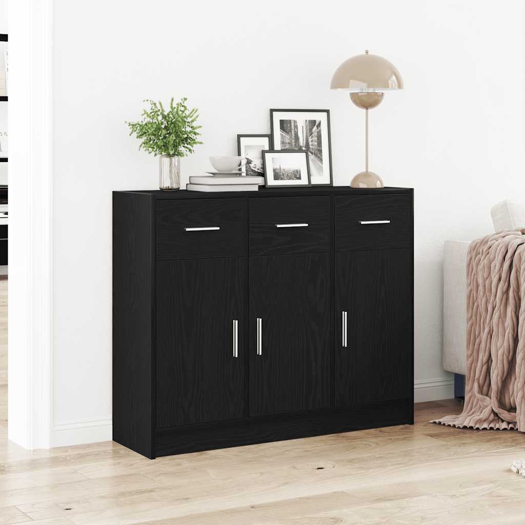 Sideboard Schwarze Eiche 91x28x75 cm