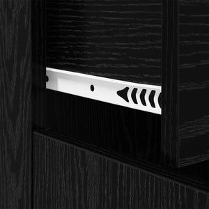 Schwarzes Sideboard Eichenoptik 60 cm