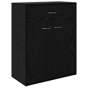 Schwarzes Sideboard Eichenoptik 60 cm