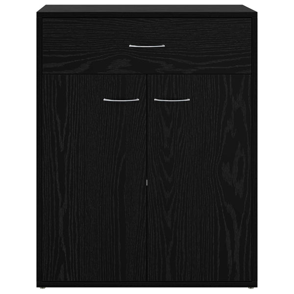 Schwarzes Sideboard Eichenoptik 60 cm