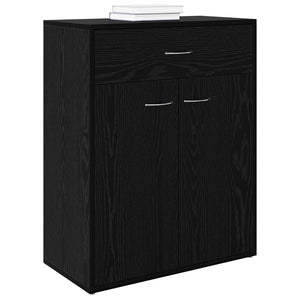 Schwarzes Sideboard Eichenoptik 60 cm