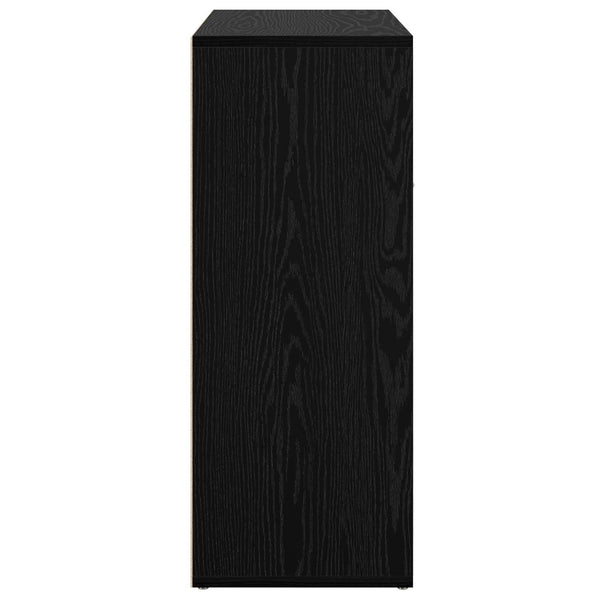 Schwarzes Sideboard Eichenoptik 60 cm
