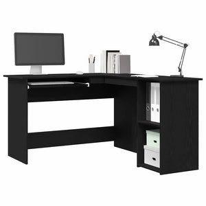 Eckschreibtisch Schwarz Eichenoptik 120x140 cm