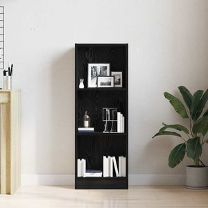 Bücherregal Schwarz Eichen-Optik 109cm