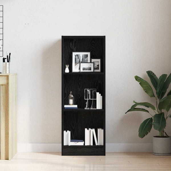 Bücherregal Schwarz Eichen-Optik 109cm