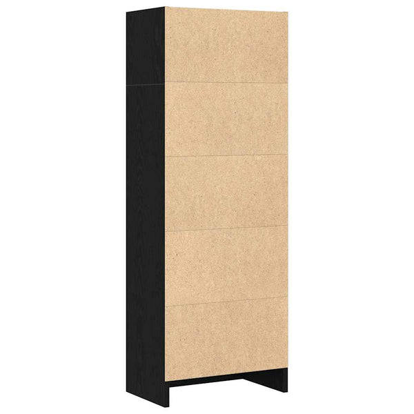 Bücherregal Schwarz Eichen-Optik 109cm