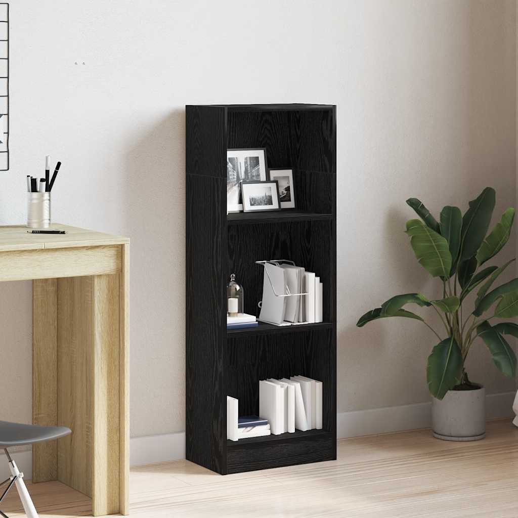 Bücherregal Schwarz Eichen-Optik 109cm