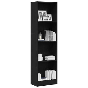 Bücherregal Schwarz Eichen-Optik 40x143 cm