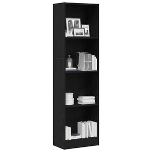 Bücherregal Schwarz Eichen-Optik 40x143 cm