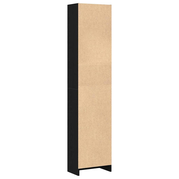 Bücherregal Schwarz Eichenoptik 176 cm Hoch