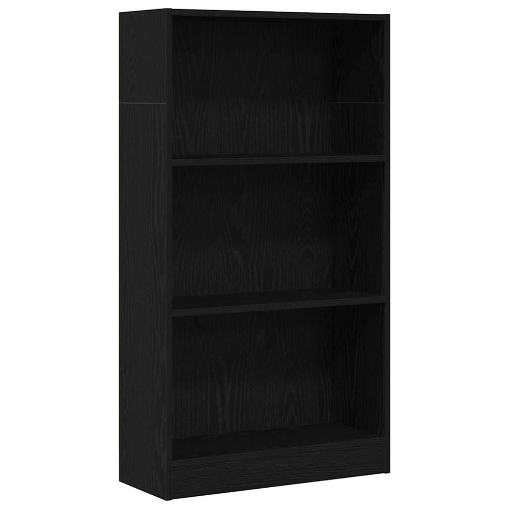 Schwarzes Bücherregal Eichen-Optik 60x109 cm