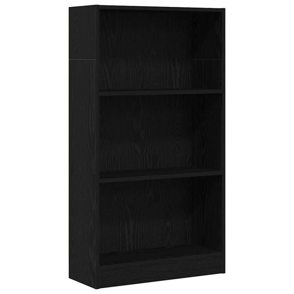 Schwarzes Bücherregal Eichen-Optik 60x109 cm