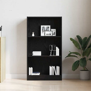 Schwarzes Bücherregal Eichen-Optik 60x109 cm